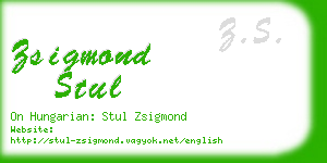 zsigmond stul business card